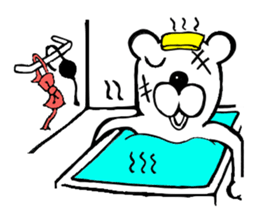 capten bear man sticker #7583040