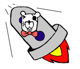 capten bear man sticker #7583044