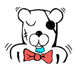 capten bear man sticker #7583049