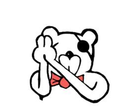 capten bear man sticker #7583053