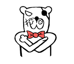 capten bear man sticker #7583057