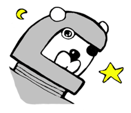 capten bear man sticker #7583058