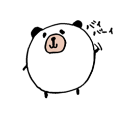 Round panda and pig sticker #7583145