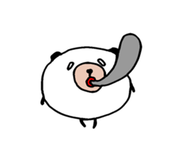 Round panda and pig sticker #7583149