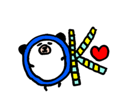 Round panda and pig sticker #7583164