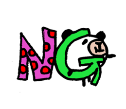 Round panda and pig sticker #7583165