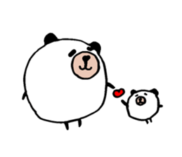 Round panda and pig sticker #7583167