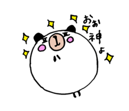 Round panda and pig sticker #7583170