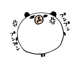 Round panda and pig sticker #7583171