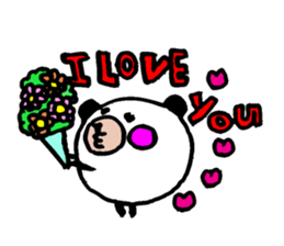 Round panda and pig sticker #7583173