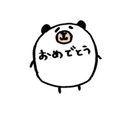 Round panda and pig sticker #7583179