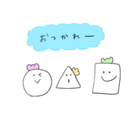 smiley circle square triangle 2 sticker #7585539