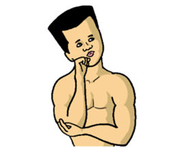 Physial Beauty!! Crew cut man "Kakuda" sticker #7585821