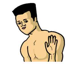 Physial Beauty!! Crew cut man "Kakuda" sticker #7585842