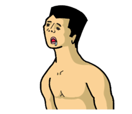 Physial Beauty!! Crew cut man "Kakuda" sticker #7585844