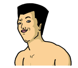 Physial Beauty!! Crew cut man "Kakuda" sticker #7585846