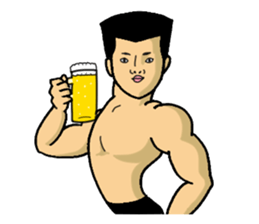 Physial Beauty!! Crew cut man "Kakuda" sticker #7585851