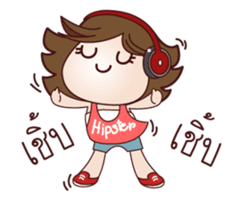 Fat-ionista girl sticker #7586002