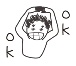 naturally curly hair taro. sticker #7587340