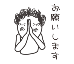 naturally curly hair taro. sticker #7587355