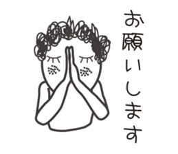 naturally curly hair taro. sticker #7587355