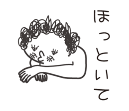naturally curly hair taro. sticker #7587357