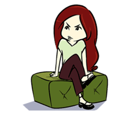 Hawa and The Red Hair Lady sticker #7589860