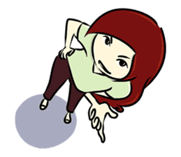 Hawa and The Red Hair Lady sticker #7589864