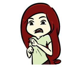 Hawa and The Red Hair Lady sticker #7589865