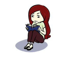 Hawa and The Red Hair Lady sticker #7589866