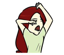 Hawa and The Red Hair Lady sticker #7589867