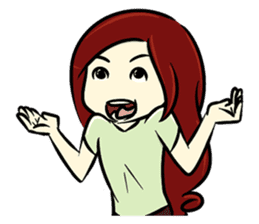 Hawa and The Red Hair Lady sticker #7589869