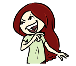 Hawa and The Red Hair Lady sticker #7589870