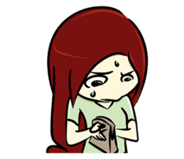 Hawa and The Red Hair Lady sticker #7589871