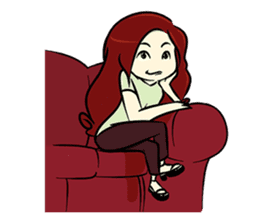 Hawa and The Red Hair Lady sticker #7589873