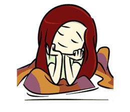 Hawa and The Red Hair Lady sticker #7589874