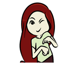 Hawa and The Red Hair Lady sticker #7589876