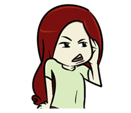 Hawa and The Red Hair Lady sticker #7589878