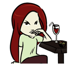 Hawa and The Red Hair Lady sticker #7589879