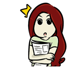 Hawa and The Red Hair Lady sticker #7589880