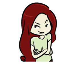 Hawa and The Red Hair Lady sticker #7589883