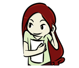 Hawa and The Red Hair Lady sticker #7589888