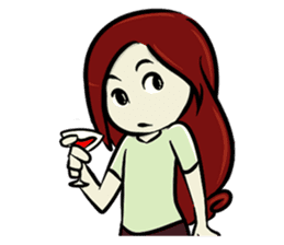 Hawa and The Red Hair Lady sticker #7589890