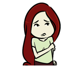 Hawa and The Red Hair Lady sticker #7589891