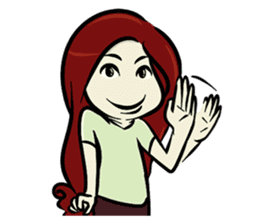 Hawa and The Red Hair Lady sticker #7589892