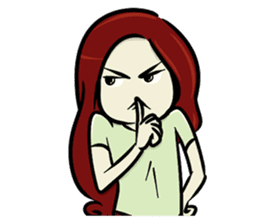 Hawa and The Red Hair Lady sticker #7589893