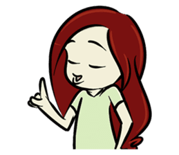 Hawa and The Red Hair Lady sticker #7589894