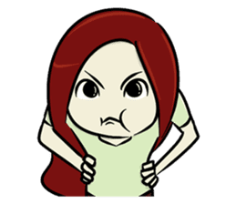 Hawa and The Red Hair Lady sticker #7589896