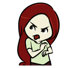 Hawa and The Red Hair Lady sticker #7589899