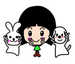 Sacchan and animals. sticker #7590660